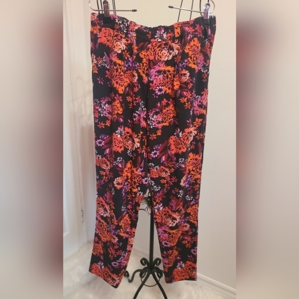 Flower wide trousers